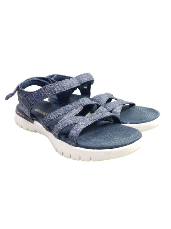 Skechers Shoes - Skechers Flex Comfort Womens Size 8 Navy Blue Sandals Open Toe
